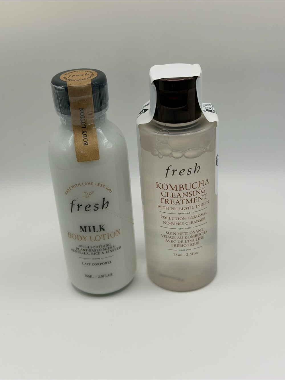 fresh Milk Body Lotion & Kombucha Cleansing Treatment - White, Black, Brown